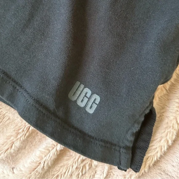 UGG Women's Zoey T-Shirt Dress Short Sleeve Organic Cotton Size M Black - Picture 9 of 9